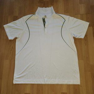 White and Green Grand Slam Golf Shirt
